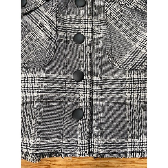 Urban Outfitters Plaid Mini Skirt with Buttons Womens Small Grey White Black - Picture 5 of 11
